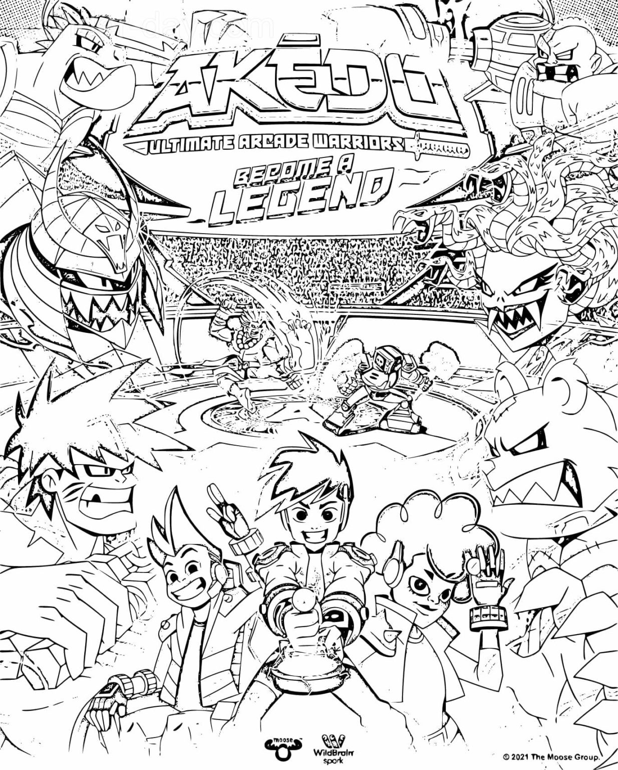 Akedo Coloring Pages WONDER DAY — Coloring pages for children and adults