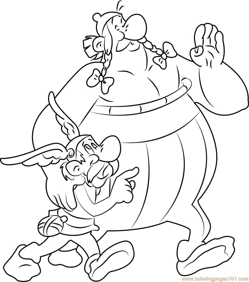 Desenhos para colorir de Asterix e Obelix