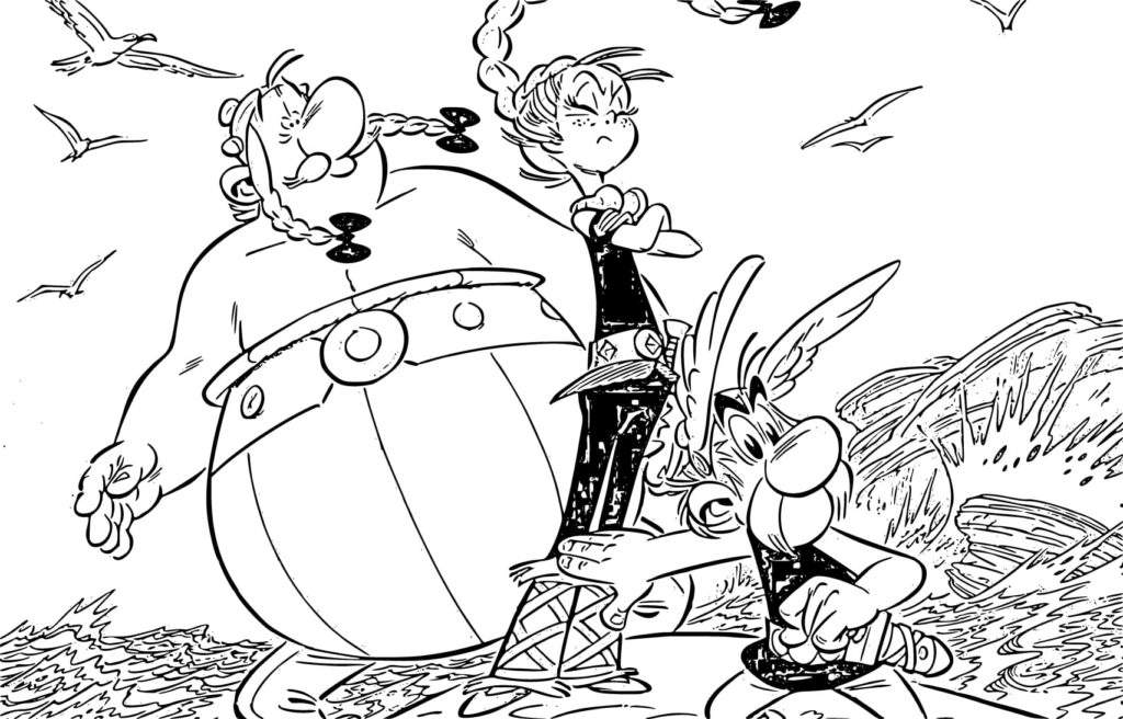 Desenhos para colorir de Asterix e Obelix