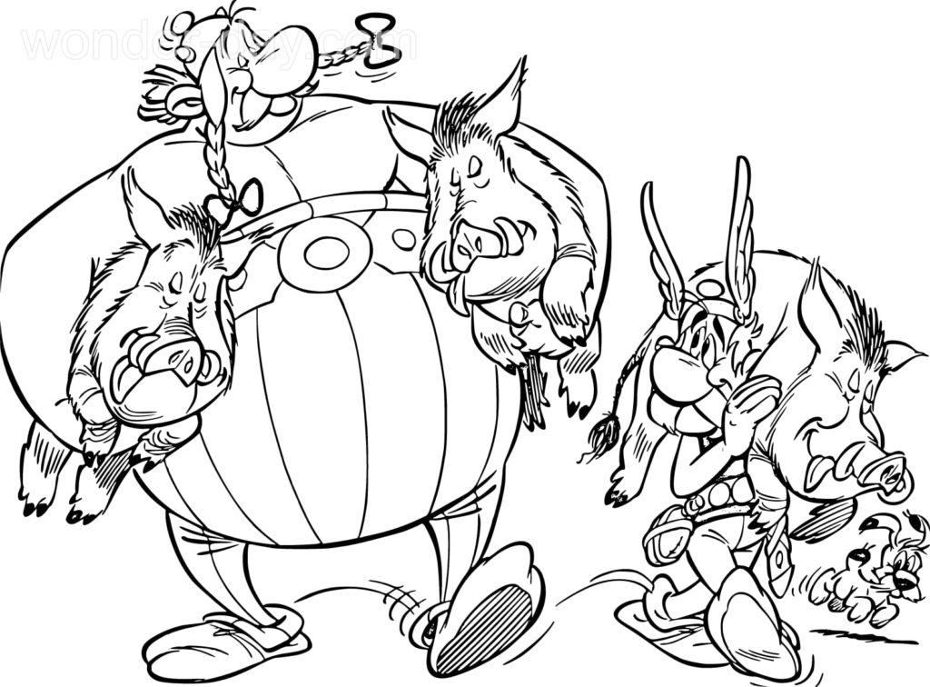 Asterix and Obelix Coloring Pages