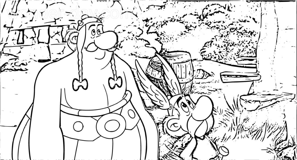 Asterix and Obelix Coloring Pages