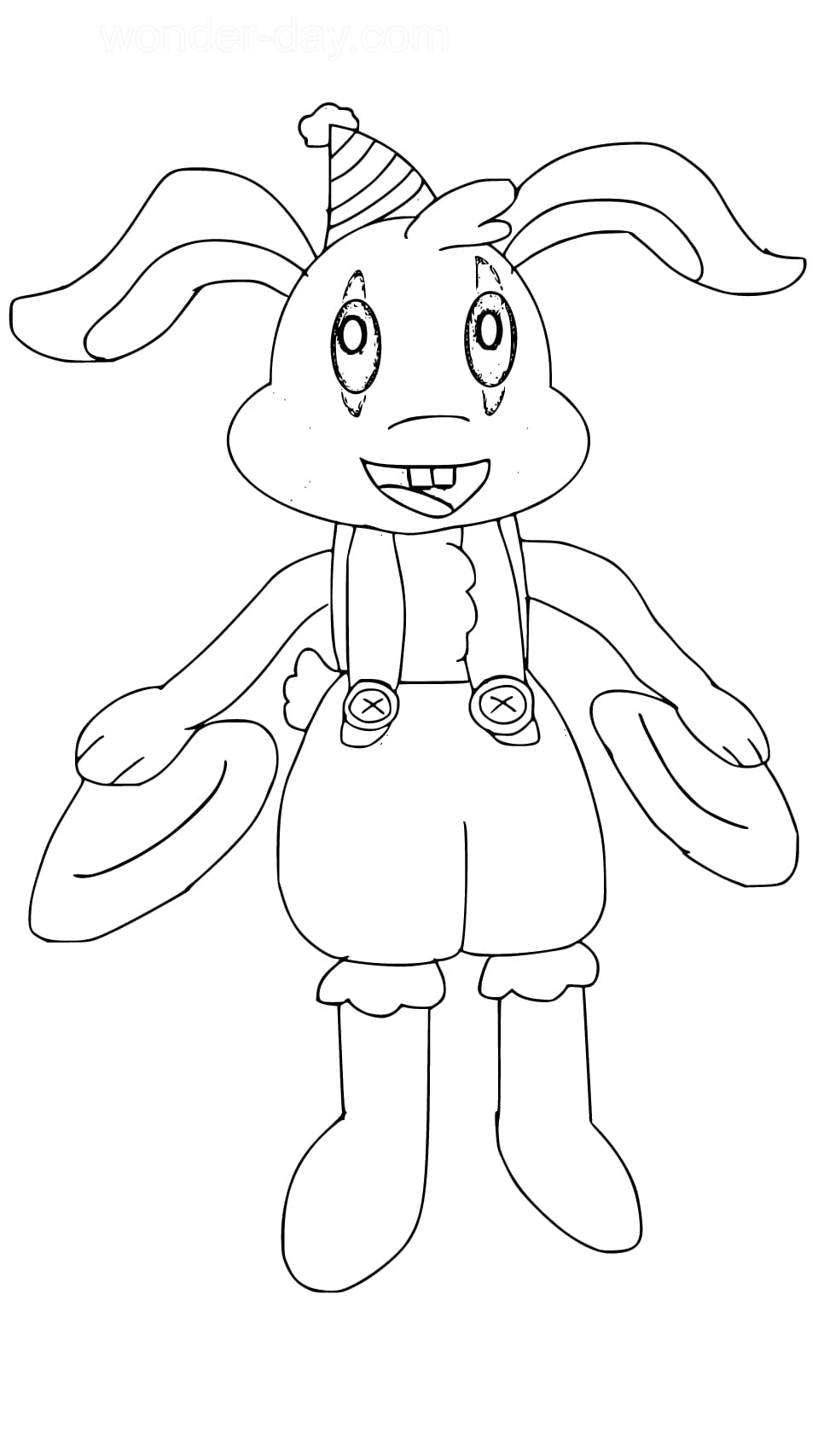 Desenhos de Bunzo Bunny de Poppy Playtime para Colorir e Imprimir 