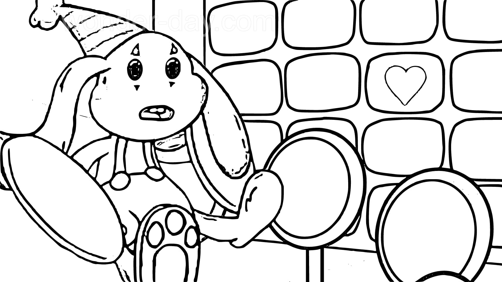 Desenhos de Bunzo Bunny de Poppy Playtime para Colorir e Imprimir 
