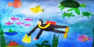 Children’s Drawing Diver