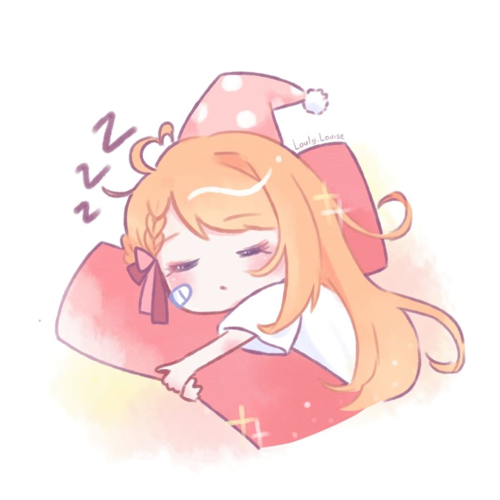 Sleeping anime girl