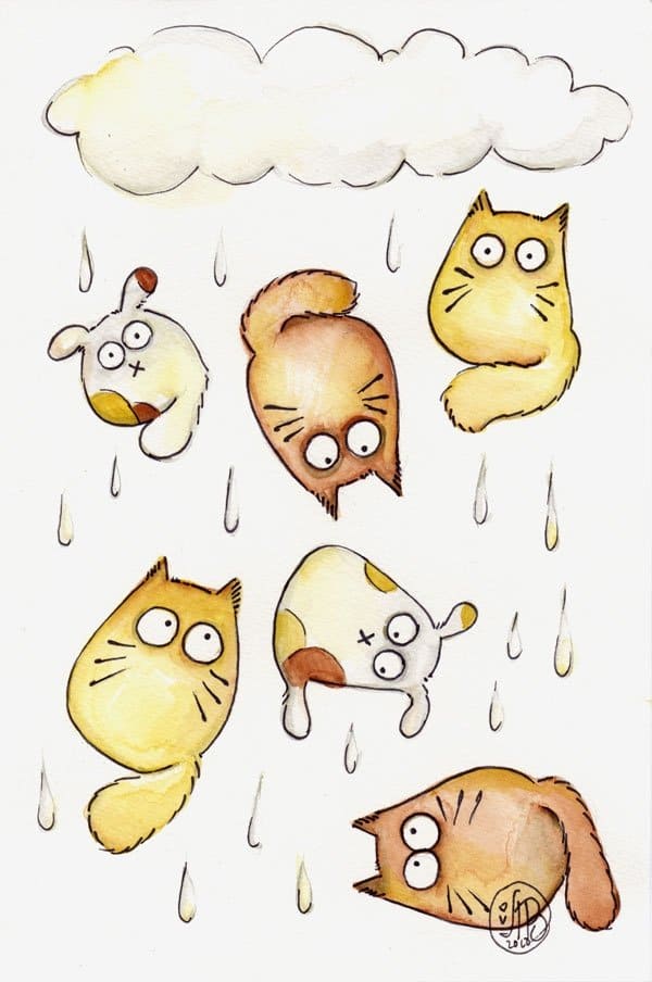 Funny cats drawing