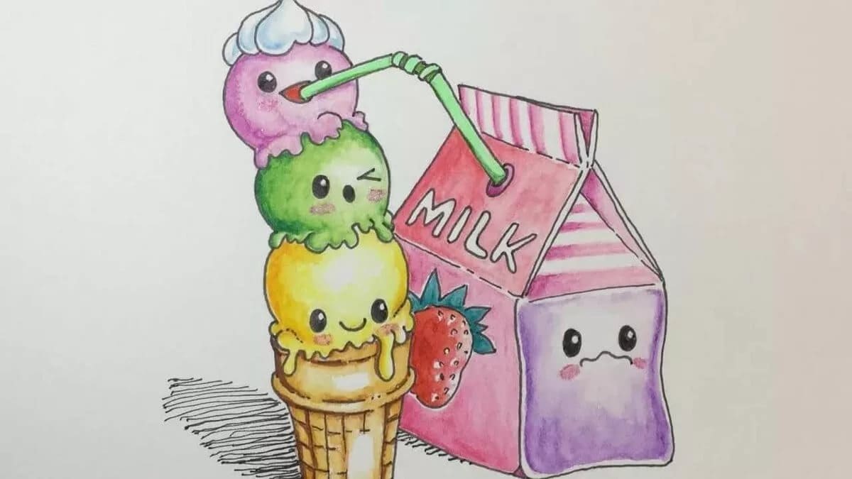 Dibujos lindos graciosos | WONDER DAY — Dibujos para colorear para niños y  adultos