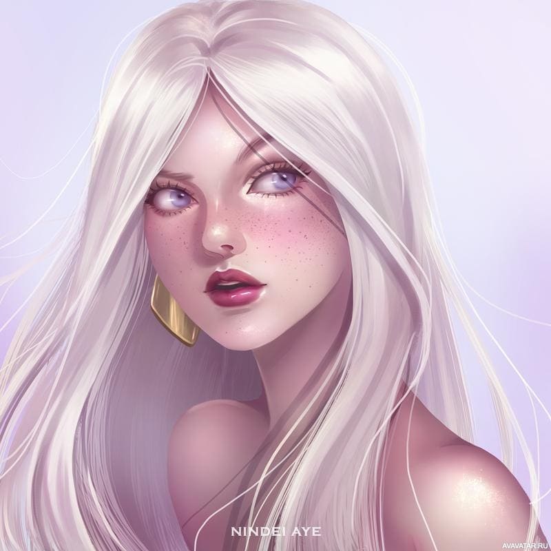 Girl with white hair