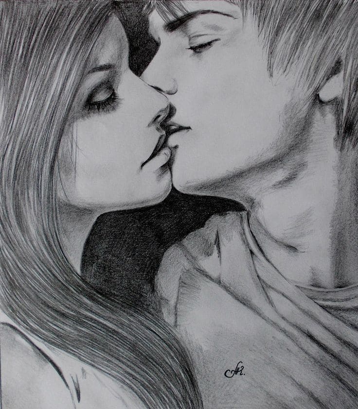 Surprise kiss  Desenhos casal bonitos, Coisas para desenhar, Beijo desenho