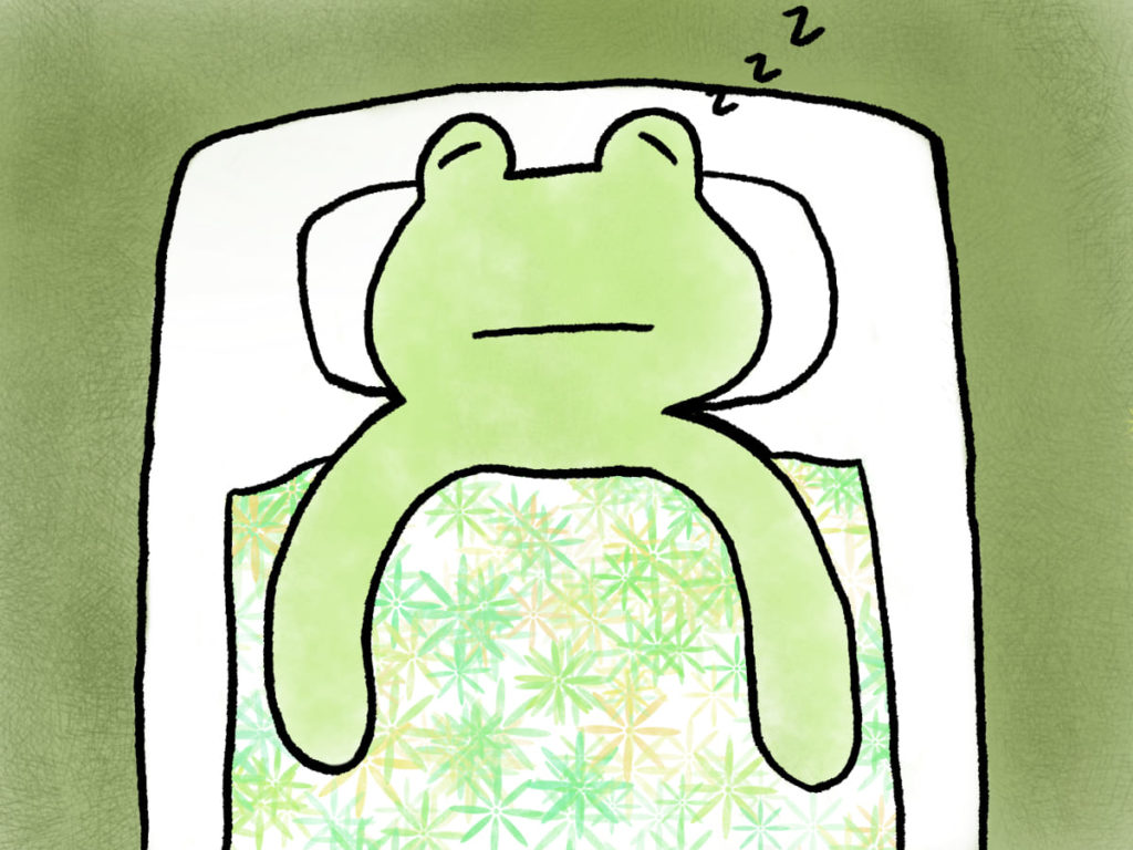 sleeping frog