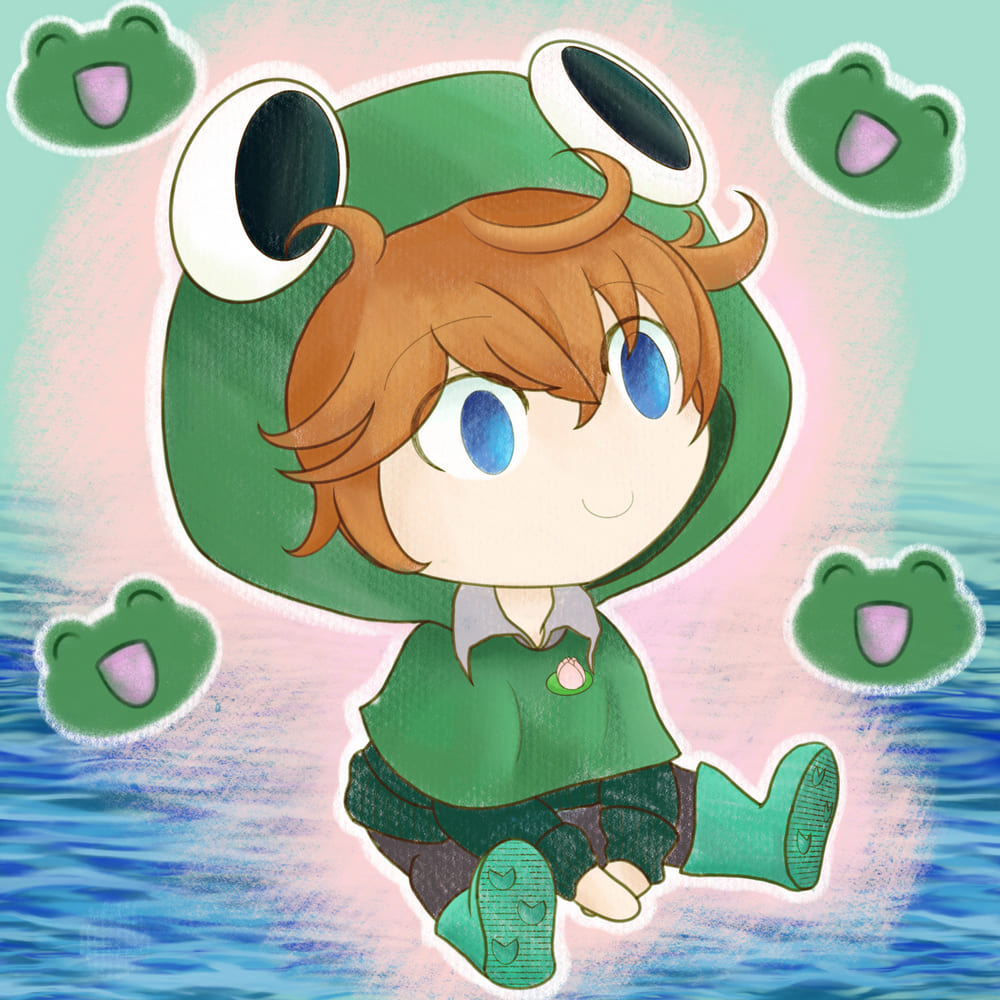 boy in frog costume