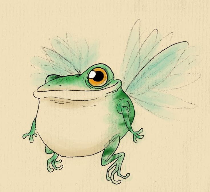Frog with wings
