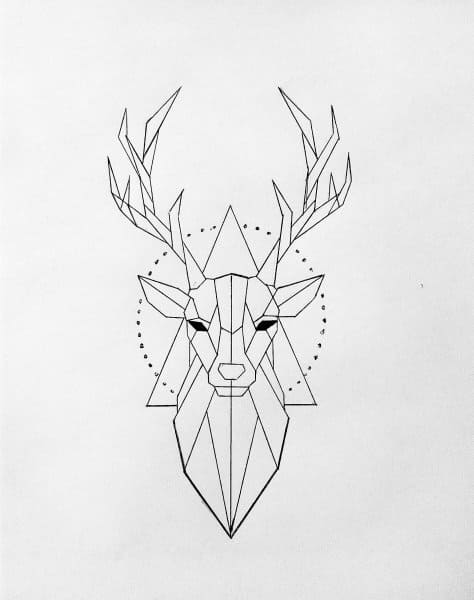 Tattoo-Skizze von geometrischen Formen