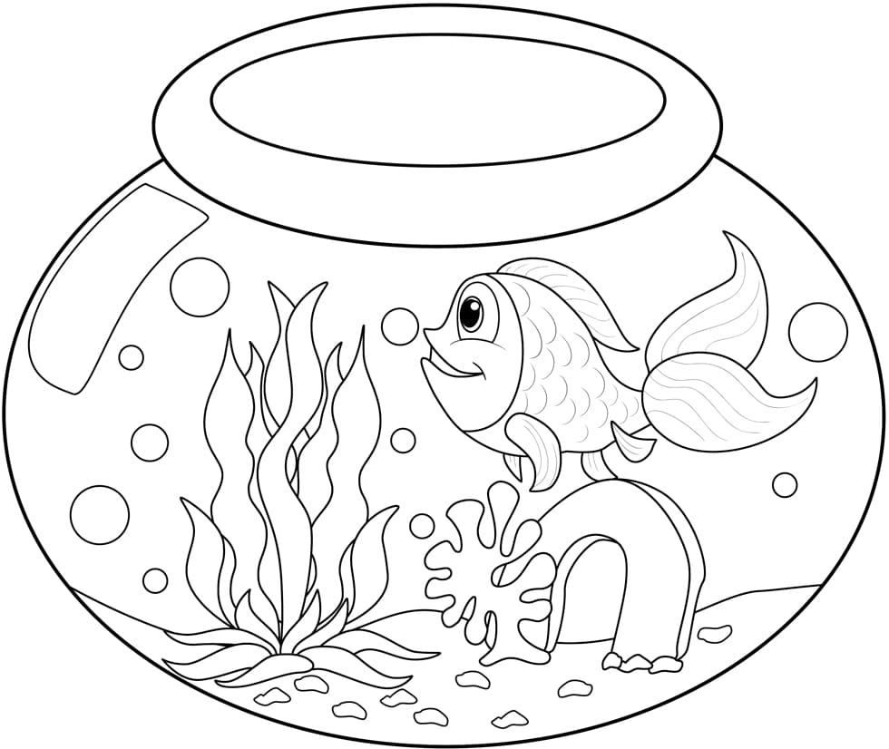 Peixe dourado em um aquário