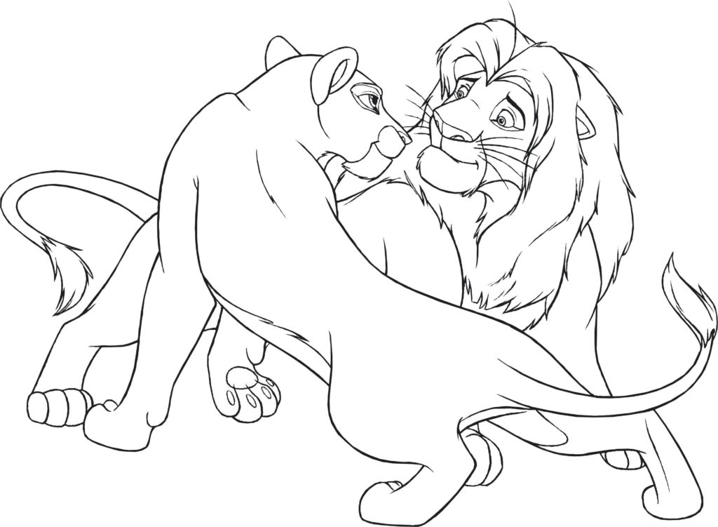 lions de dessin animé