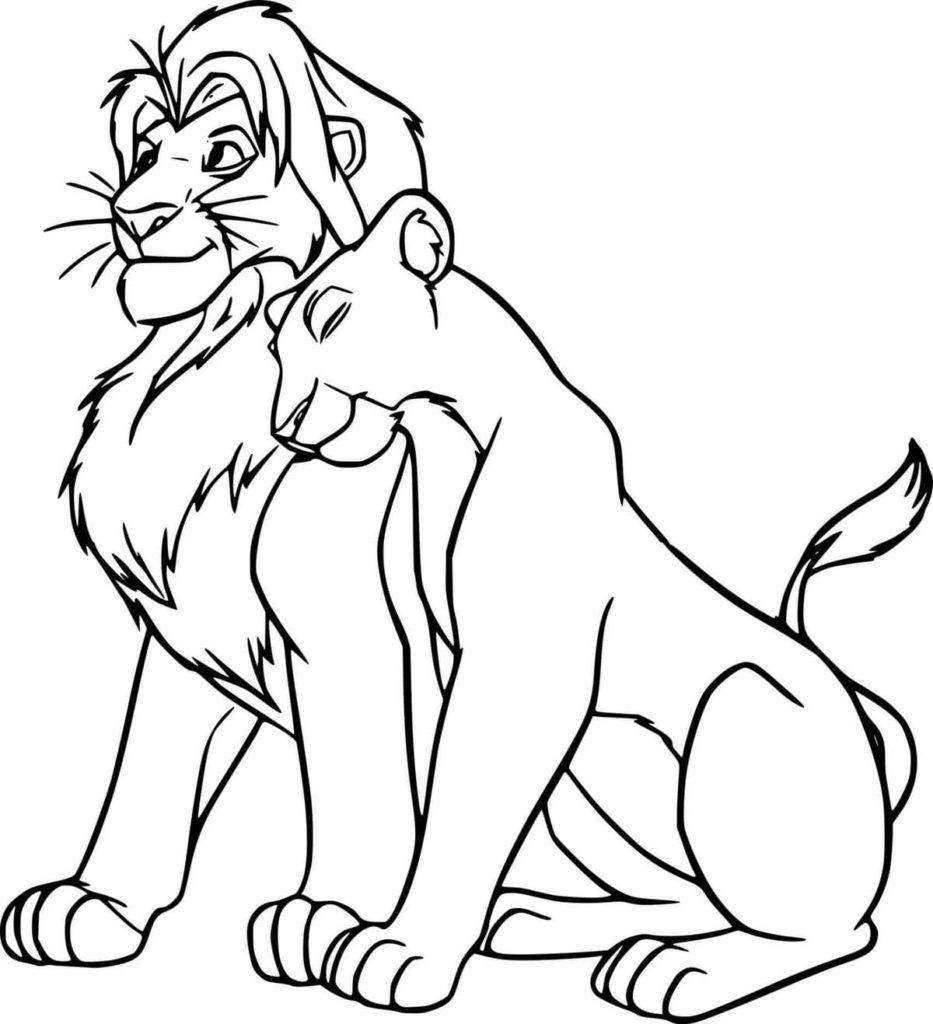 Dibujos de El Rey León para colorear 