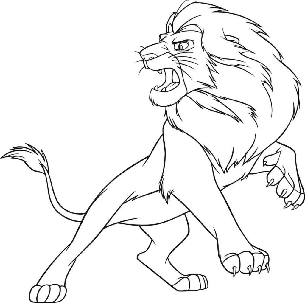 león gruñe