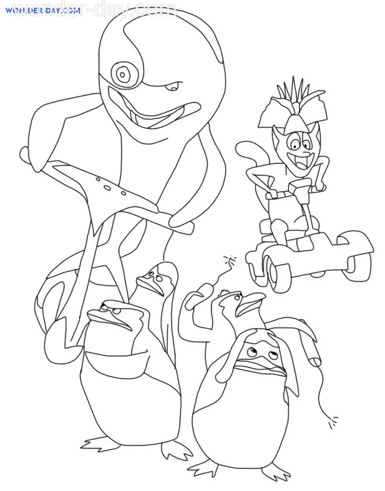 Penguins of Madagascar Coloring Pages | WONDER DAY — Coloring pages for ...
