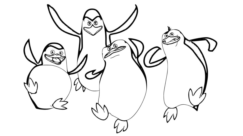 Pingüinos de Madagascar bailando
