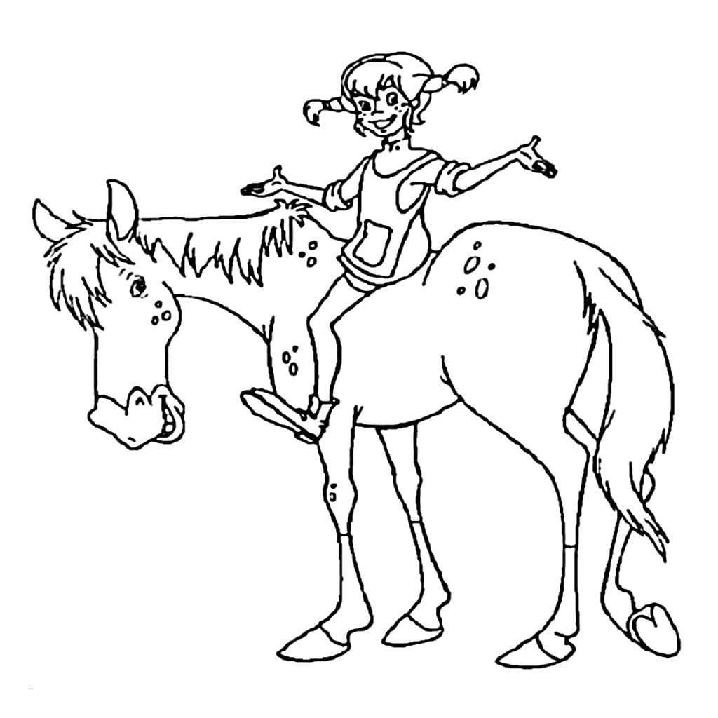 Пеппи Длинныйчулок и лошадь