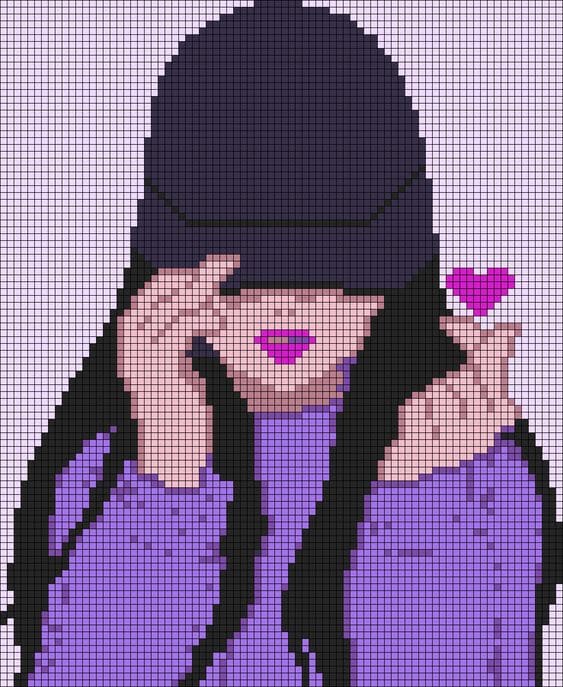 Pixel art girl
