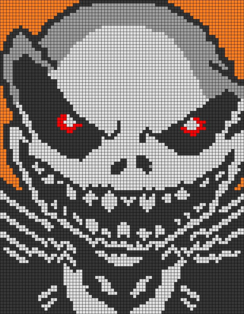 Scary pixel drawing