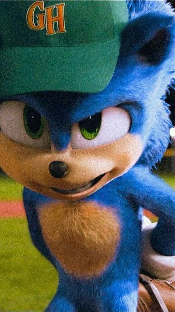 Sonic in a baseball cap