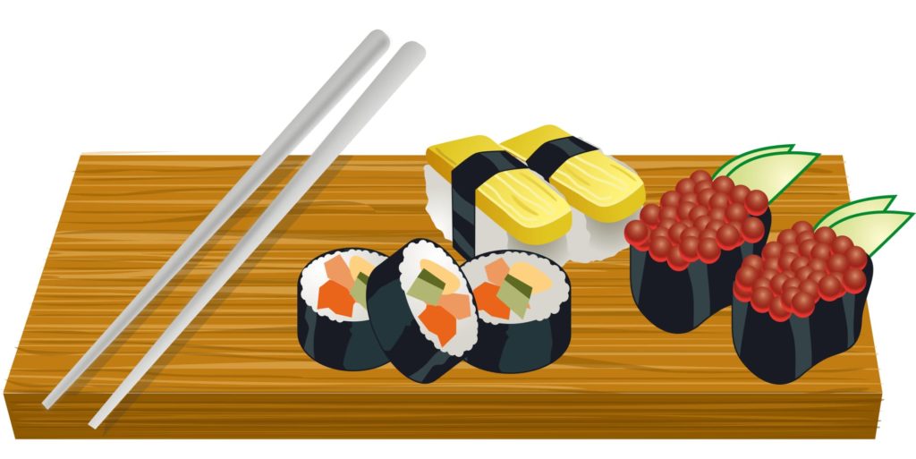 vector de sushi