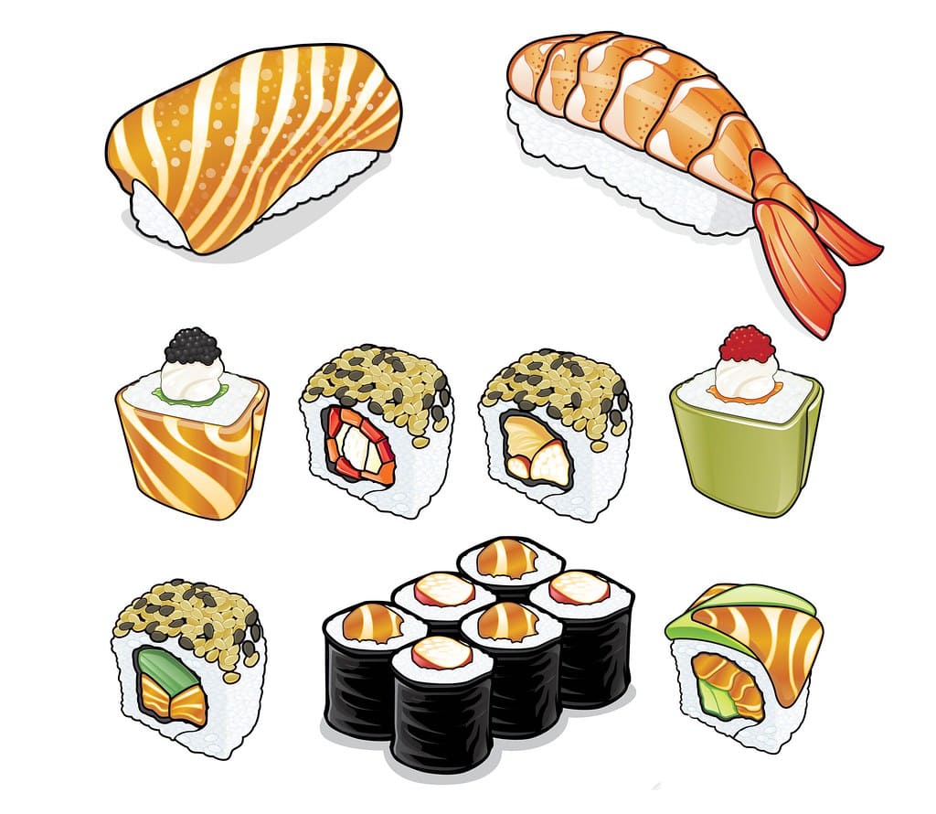 dibujo de sushi