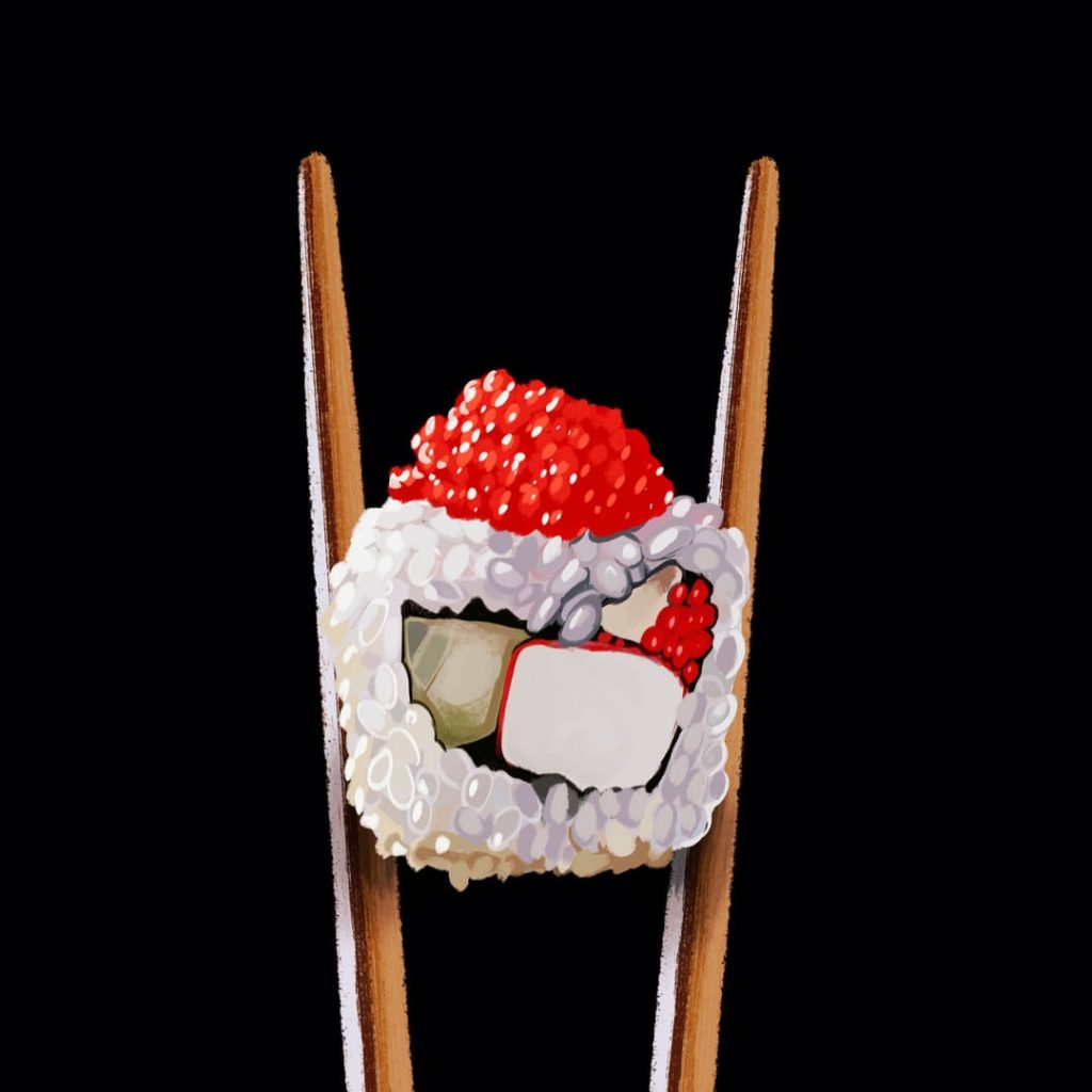 Einfache Sushi-Zeichnungen