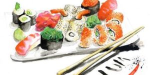 Sushi Easy Drawings (50 Images for Sketching)