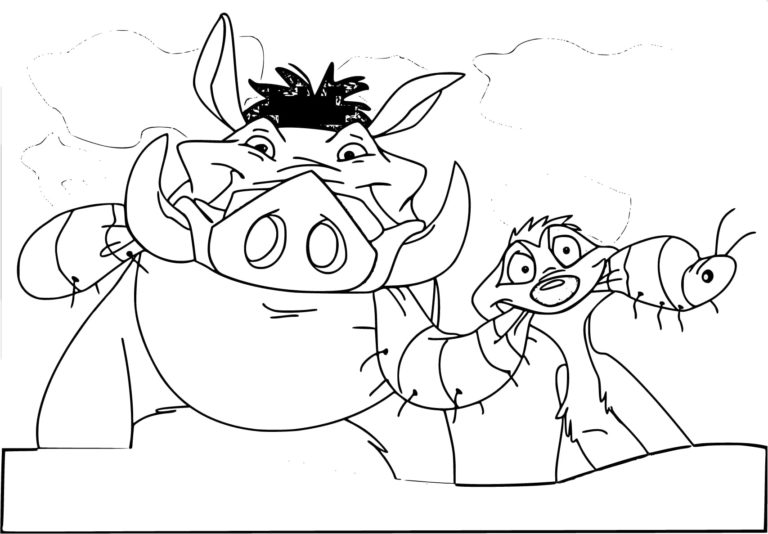 Timon And Pumbaa Coloring Pages 