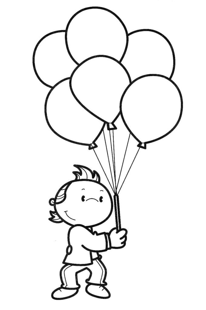 Junge mit Luftballons
