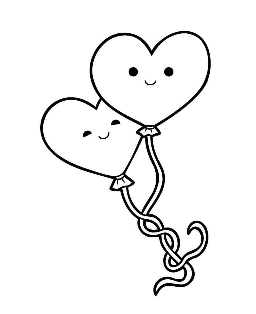 Cute heart balloons