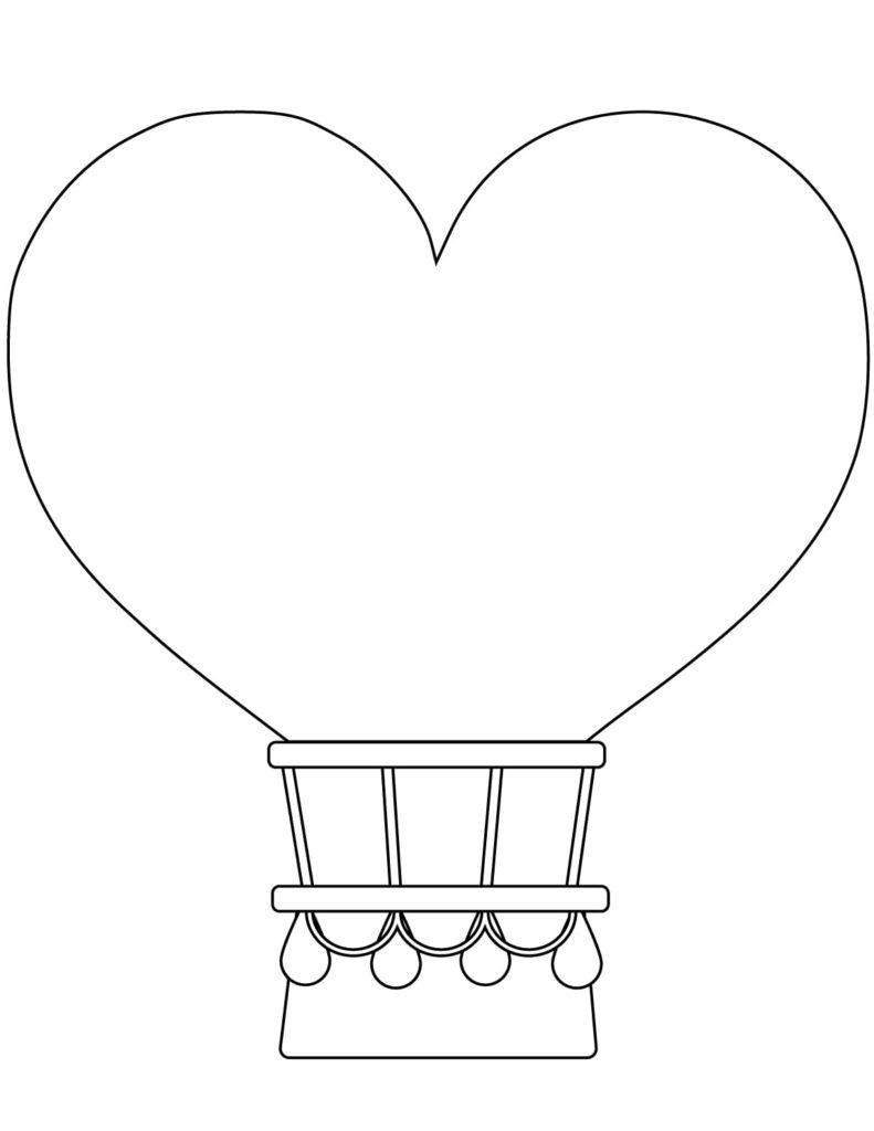 balão em forma de coração