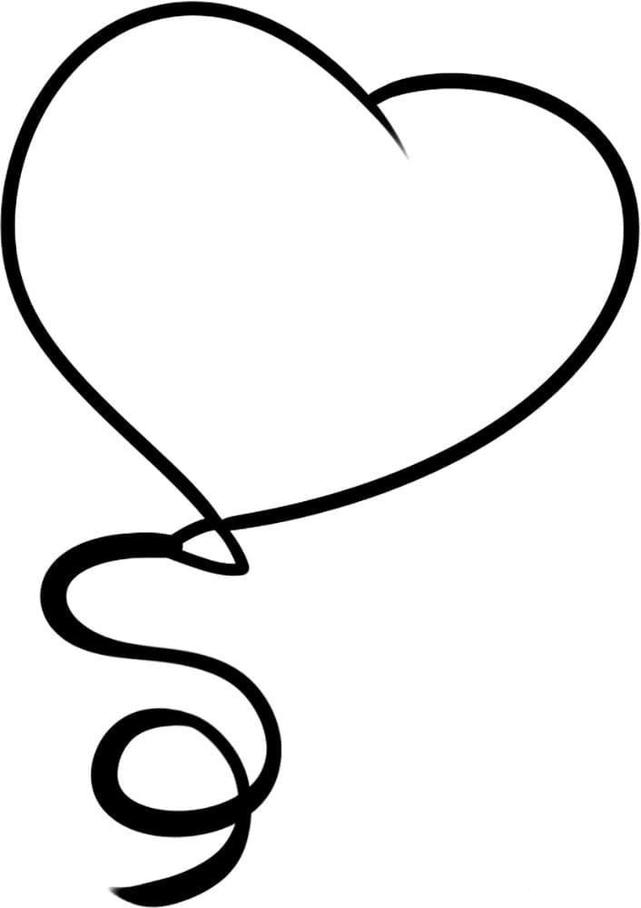 balão em forma de coração