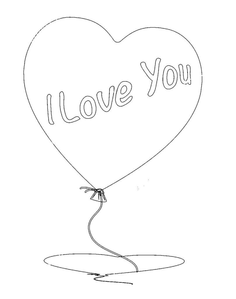 balloon with i love you
