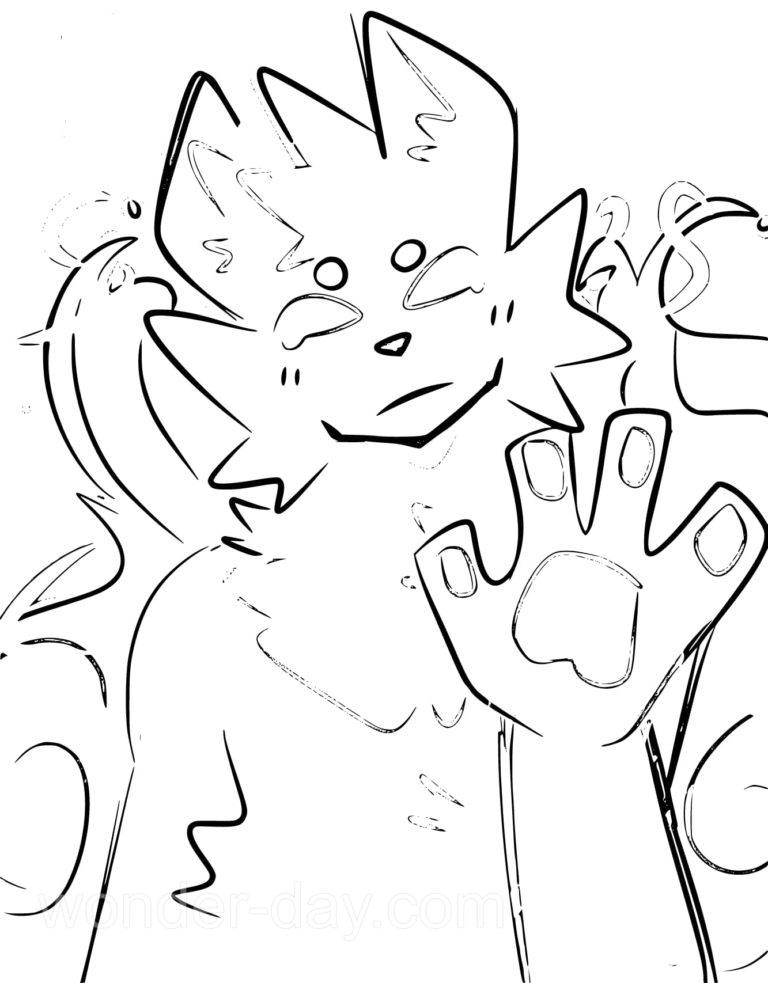 Coloriage Kaiju Paradise WONDER DAY — Coloriages pour enfants et adultes