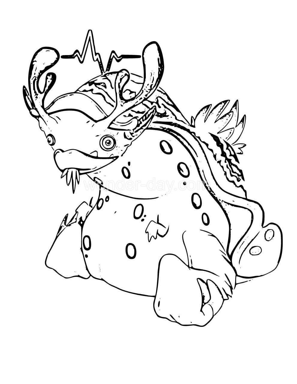 Monsters Singing Wublin Sketch Coloring Page