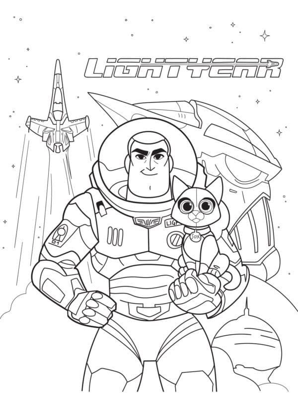 Buzz Lightyear and cat