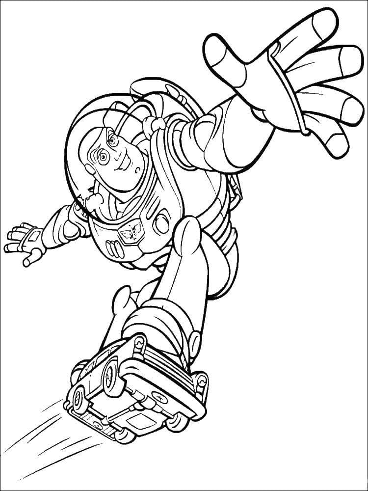 Buzz Lightyear em um skate