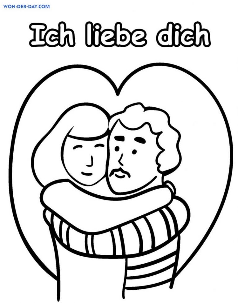  Ausmalbilder Ich liebe dich 