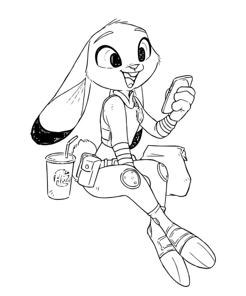Judy Hopps colorng page