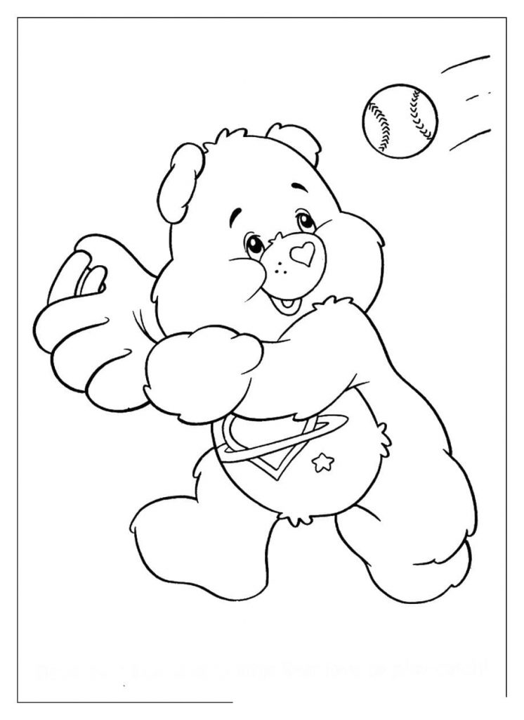 Teddy bear plays baseball