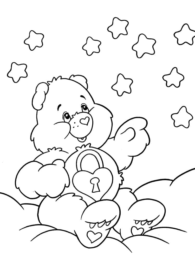 Teddybär zählt die Sterne