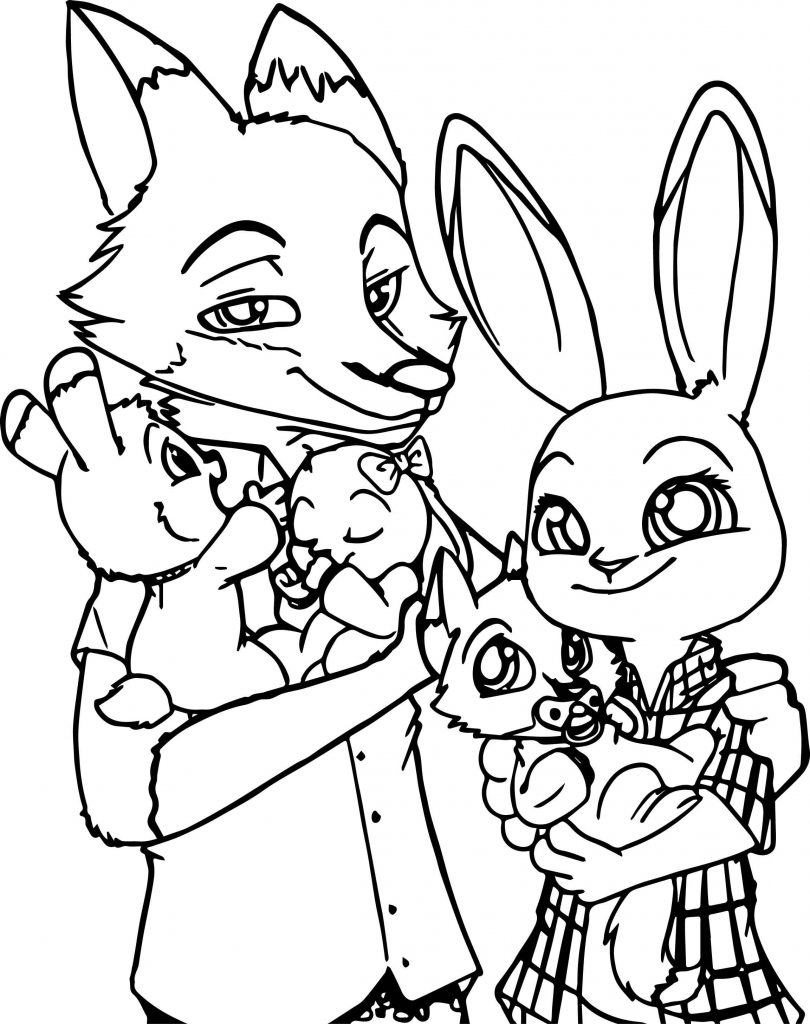 Nick Wilde, Judy Hopps and and their kids