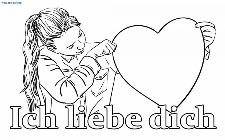Ausmalbilder Ich liebe dich WONDER DAY — Ausmalbilder für Kinder und
