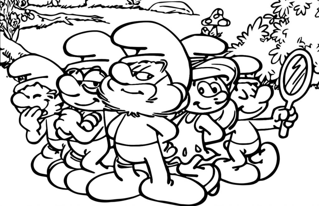 Os personagens Smurfs