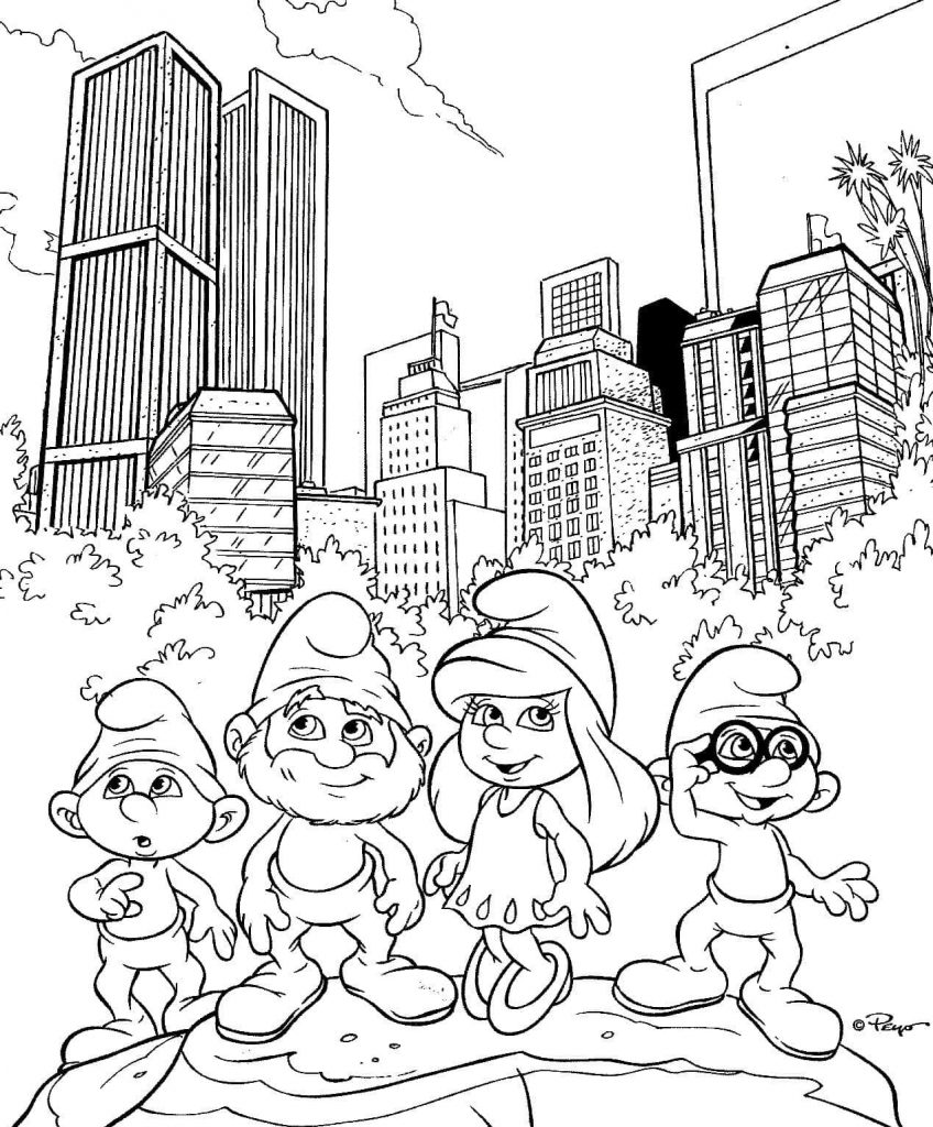 The Smurfs in the city