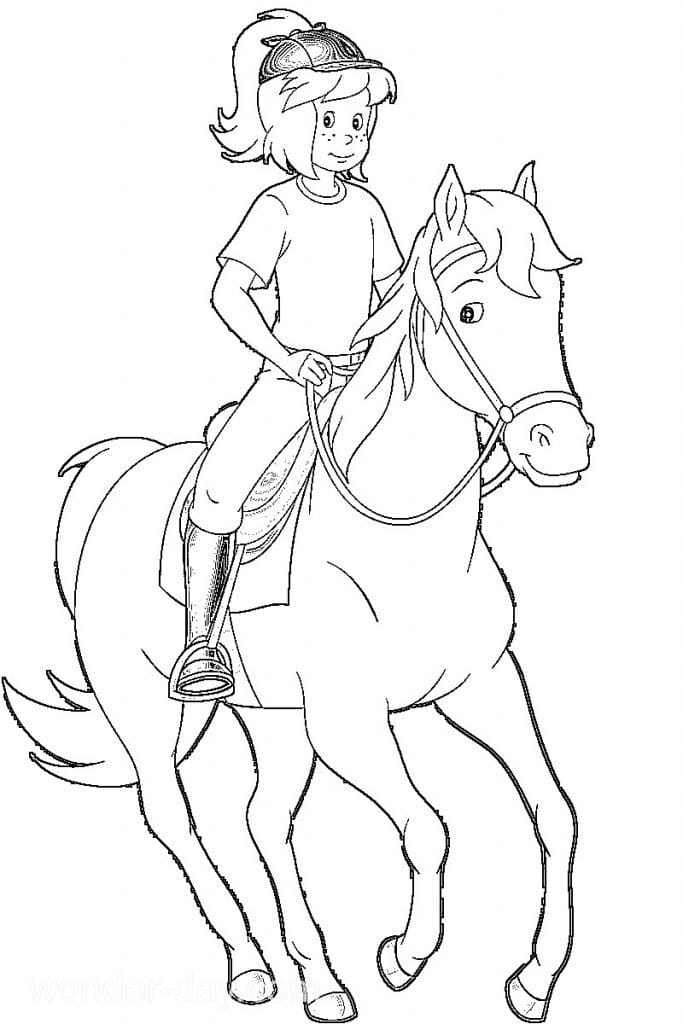 Bibi auf einem Pferd